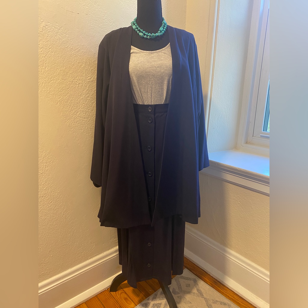 Vintage Jasper Conran Skirt Set In Black